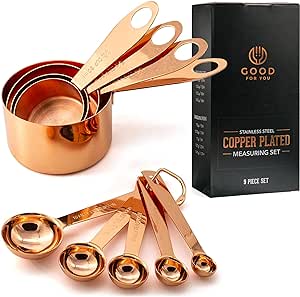 Copper Measuring Cups and Spoons