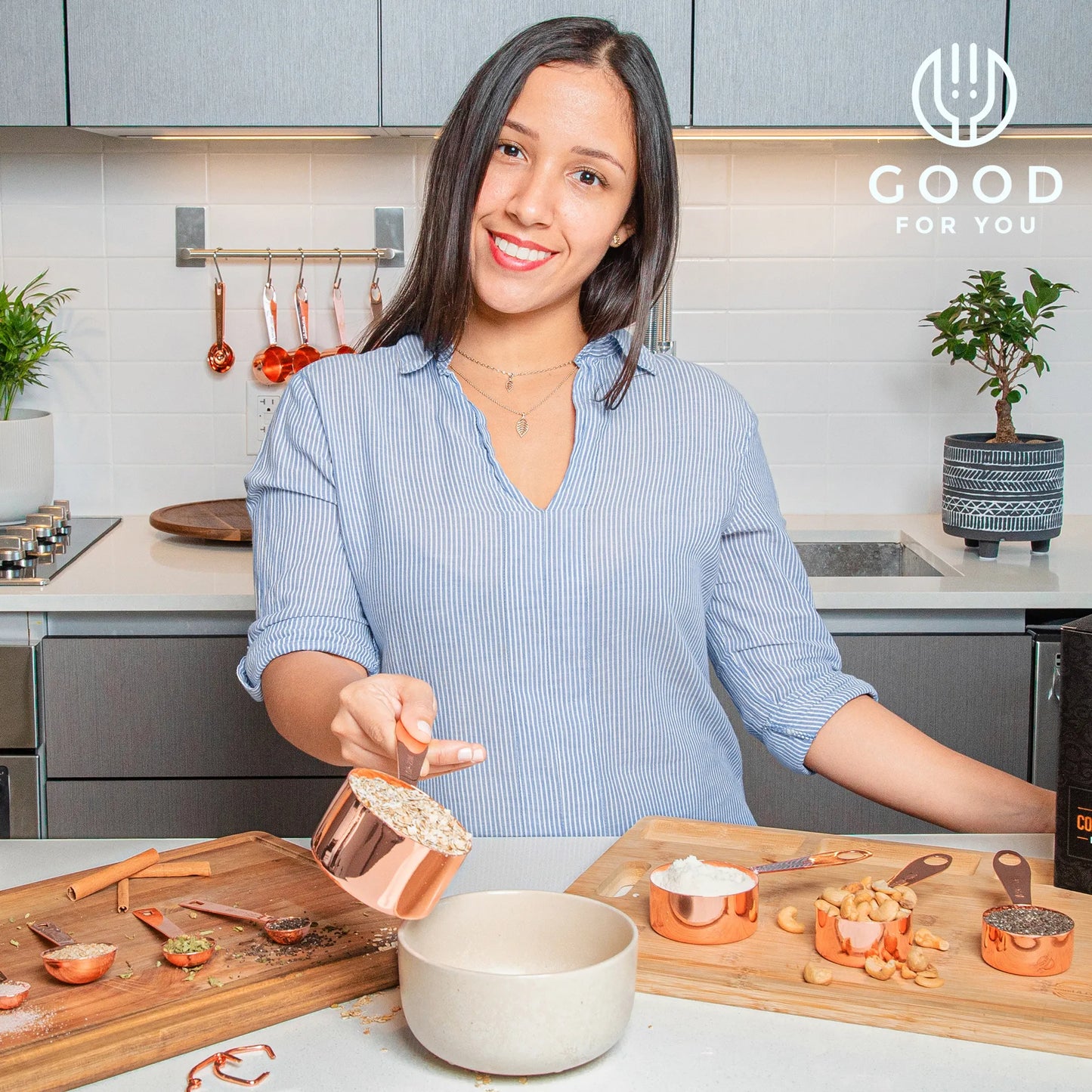 Copper Measuring Cups and Spoons