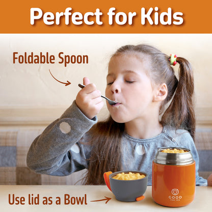 Food Flask For Kids- Orange 530 ML