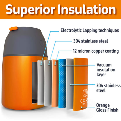 Food Flask For Kids- Orange 530 ML