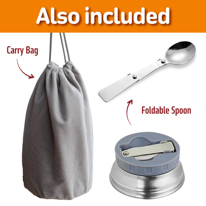 Food Flask For Kids- Orange 530 ML