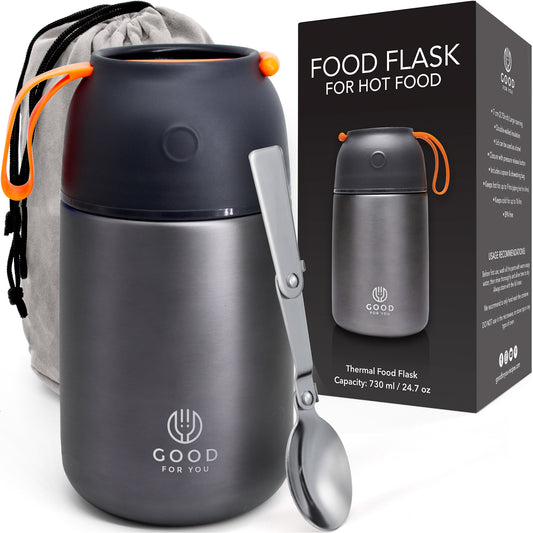Food Flask-730 ml- Grey