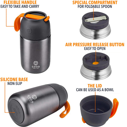 Food Flask-730 ml- Grey