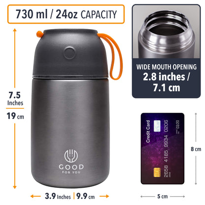 Food Flask-730 ml- Grey