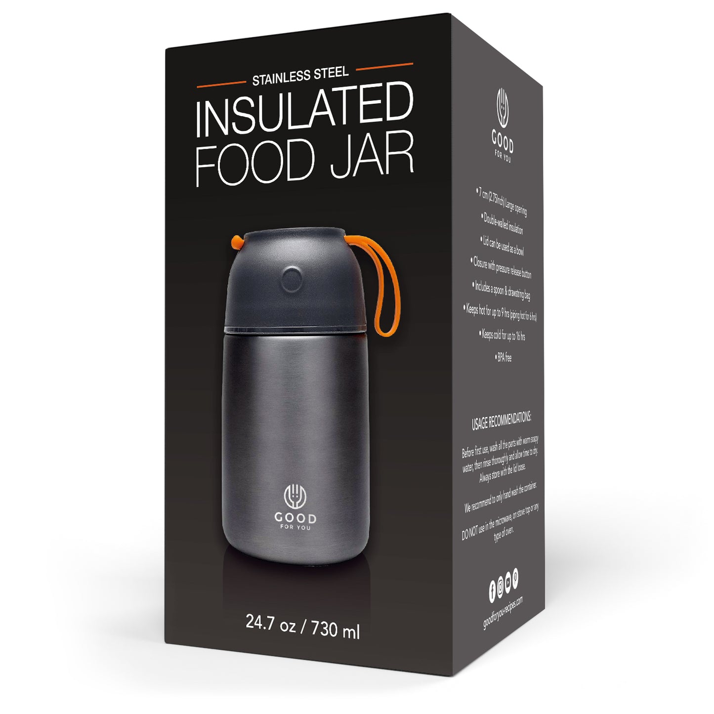 Food Flask-730 ml- Grey