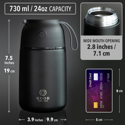 Black Food Flask -730 ml