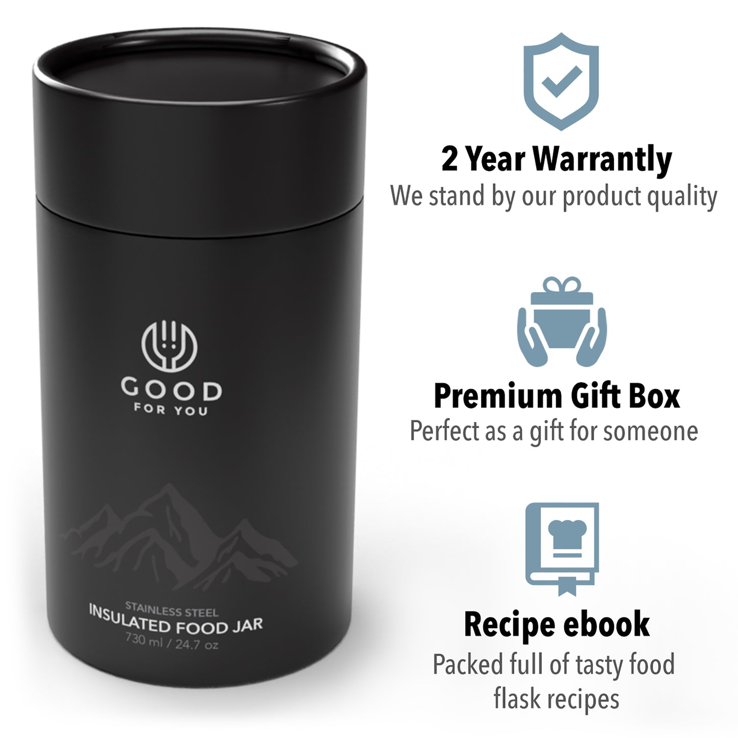 Black Food Flask -730 ml