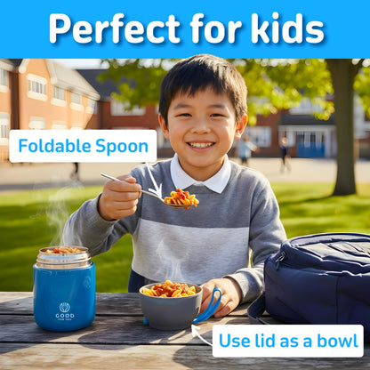 Food Flask For Kids- Blue 530 ML
