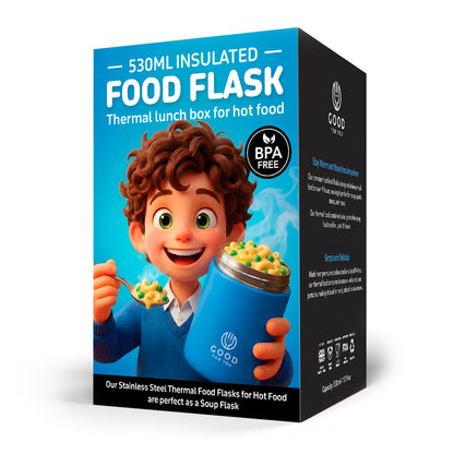 Food Flask For Kids- Blue 530 ML